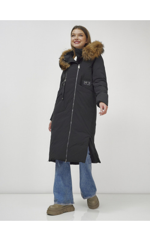 Длинный зимний пуховик для женщин