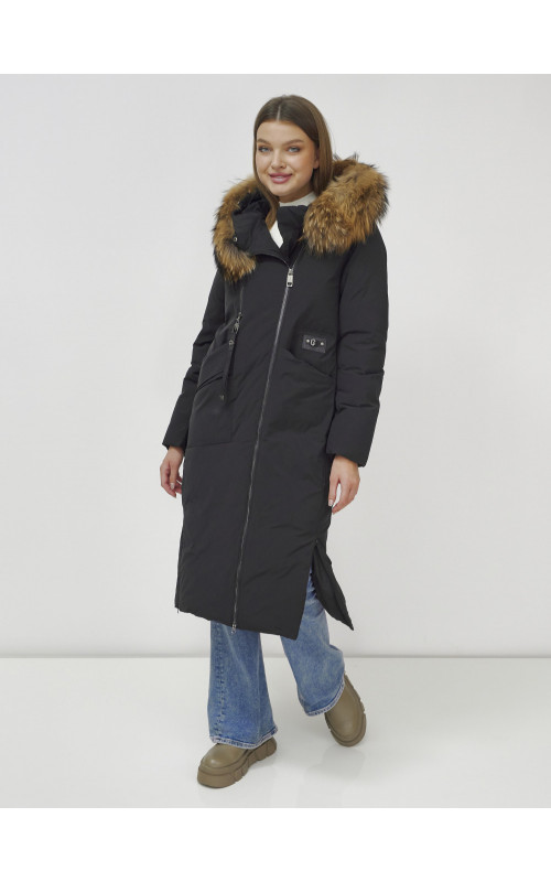 Длинный зимний пуховик для женщин