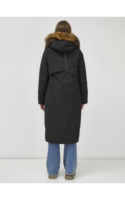 Длинный зимний пуховик для женщин