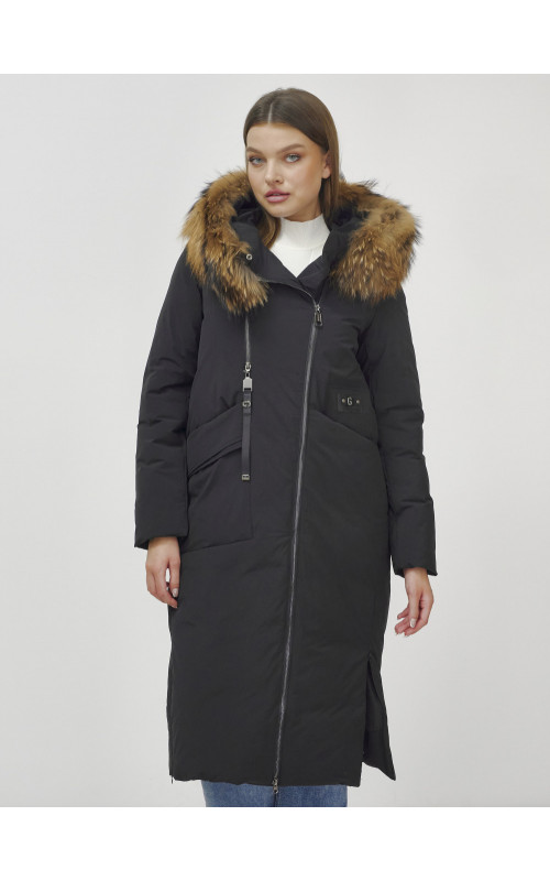 Длинный зимний пуховик для женщин