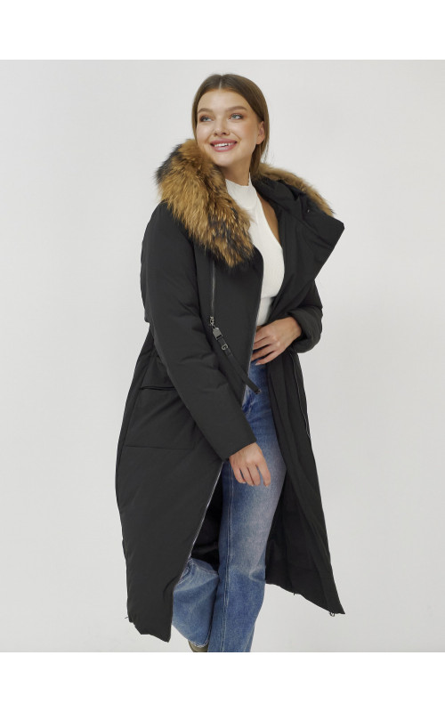 Длинный зимний пуховик для женщин