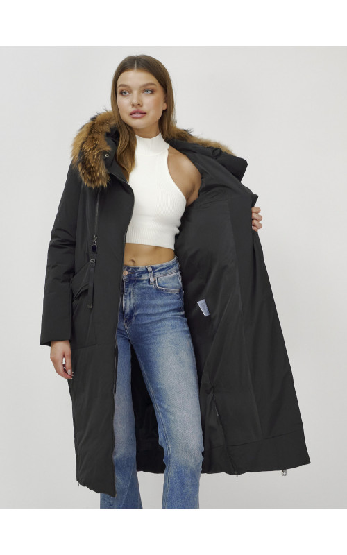 Длинный зимний пуховик для женщин