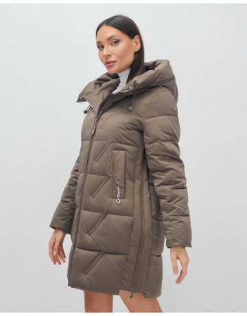 Тёплый женский пуховик с капюшоном для зимы