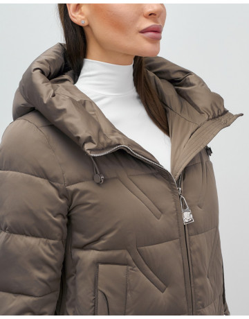 Тёплый женский пуховик с капюшоном для зимы