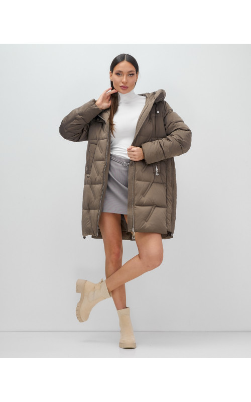 Тёплый женский пуховик с капюшоном для зимы