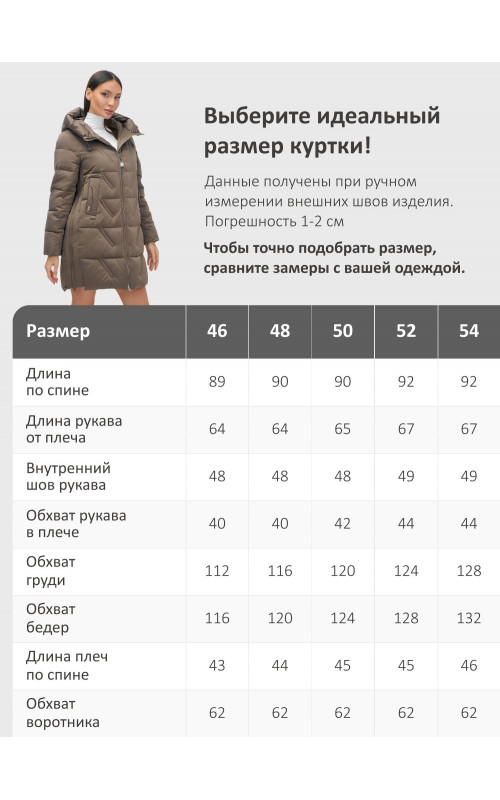 Тёплый женский пуховик с капюшоном для зимы