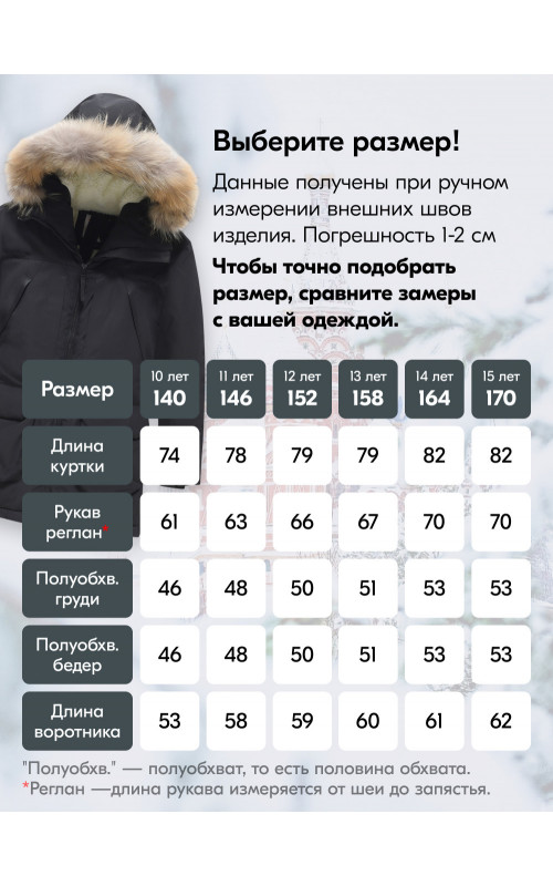 Тёплая парка для девочки-подростка для активного отдыха.