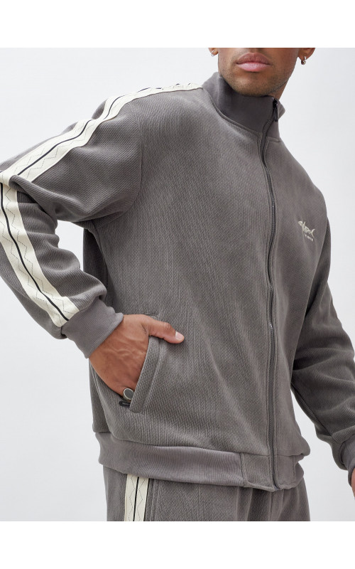 Мужской демисезонный спортивный костюм на флисе, серый, для спорта. в Тюмени