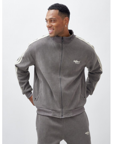 Мужской демисезонный спортивный костюм на флисе, серый, для спорта. в Тюмени