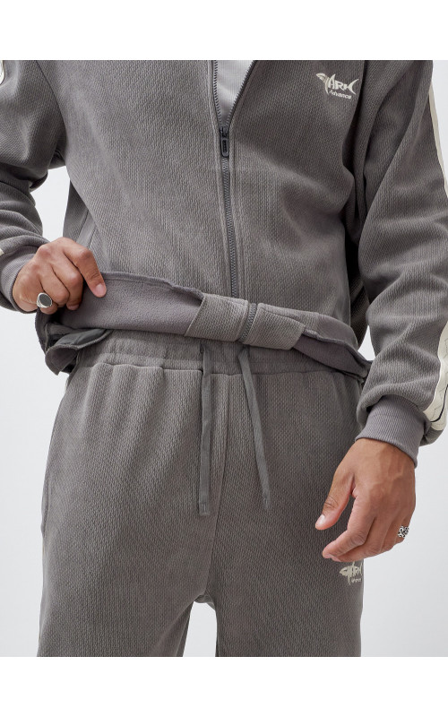 Мужской демисезонный спортивный костюм на флисе, серый, для спорта. в Тюмени