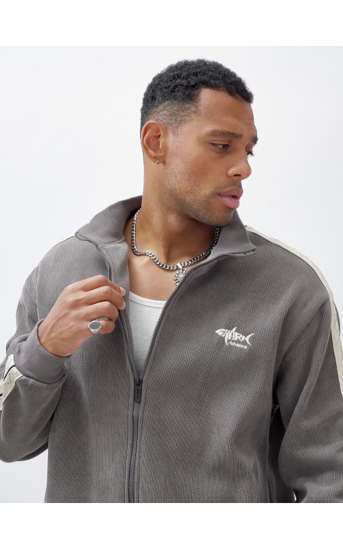 Мужской демисезонный спортивный костюм на флисе, серый, для спорта. в Тюмени