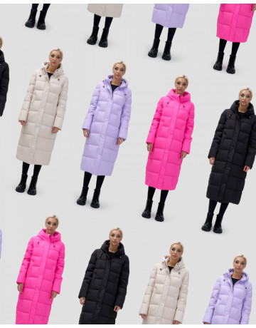 Длинный зимний пуховик для женщин
