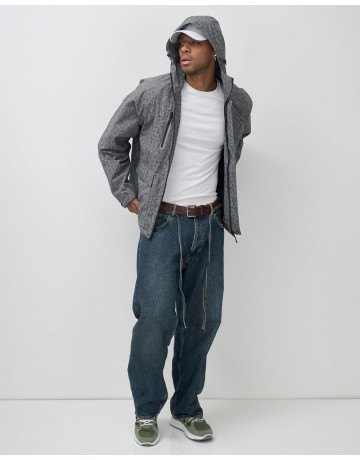 Мужская спортивная куртка для весны и осени, серая. в Тюмени