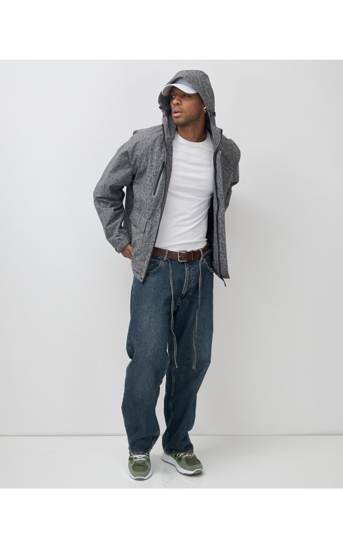 Мужская спортивная куртка для весны и осени, серая. в Тюмени