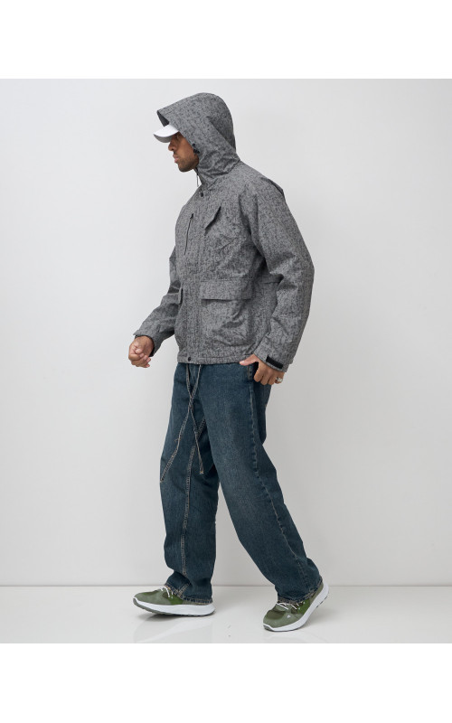 Мужская спортивная куртка для весны и осени, серая. в Тюмени