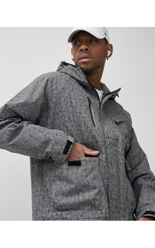 Мужская спортивная куртка для весны и осени, серая. в Тюмени