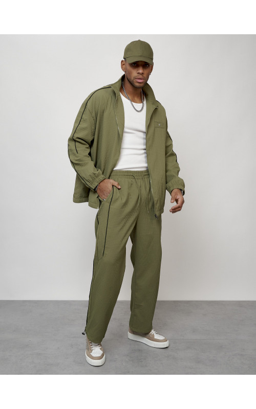 Мужской модный спортивный костюм цвета хаки для активного отдыха в Тюмени