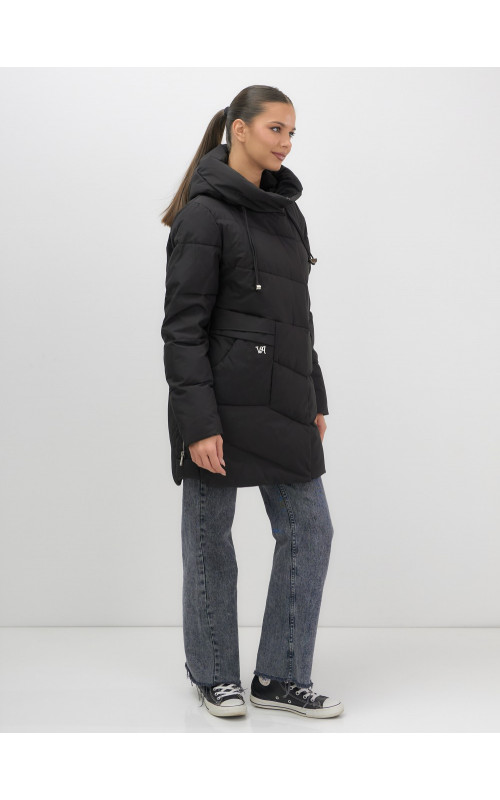 Женская утеплённая куртка с капюшоном для осени и зимы, свободный покрой.