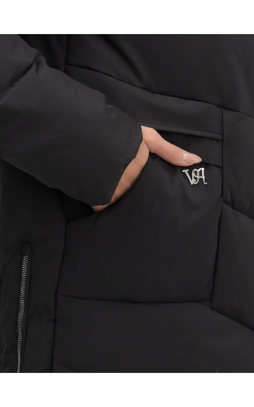 Женская утеплённая куртка с капюшоном для осени и зимы, свободный покрой.