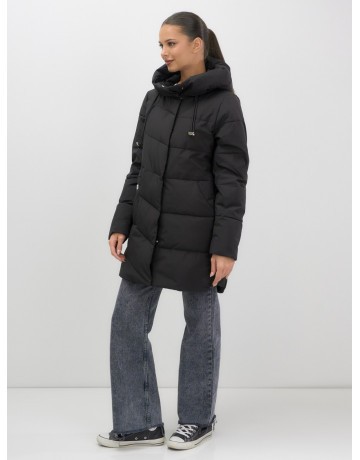 Женская утеплённая куртка с капюшоном для осени и зимы, свободный покрой.