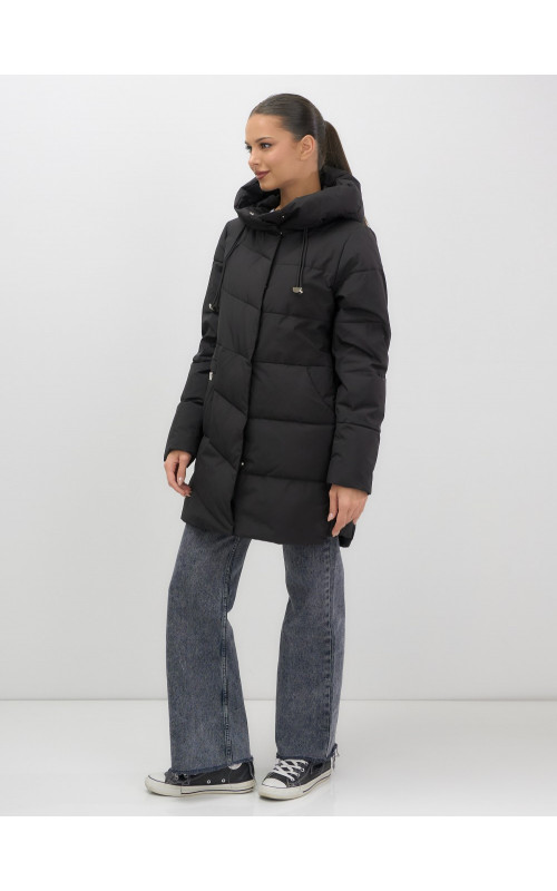 Женская утеплённая куртка с капюшоном для осени и зимы, свободный покрой.