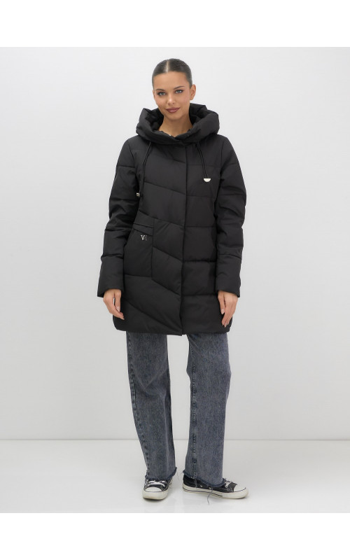 Женская утеплённая куртка с капюшоном для осени и зимы, свободный покрой.