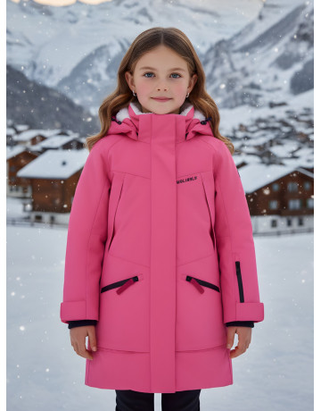 Зимняя парка для девочки-подростка с регулируемой посадкой.