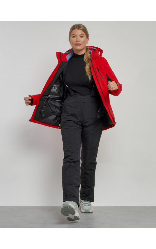 Женский горнолыжный костюм зимний красный для зимних видов спорта в Тюмени