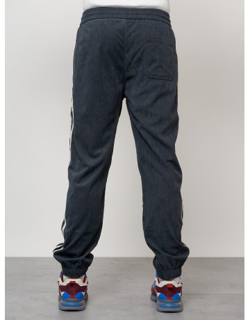 Мужской спортивный костюм из микровельвета, тёмно-серый, для спорта. в Тюмени