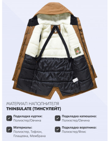 Зимняя парка для мальчика-подростка. Тёплая и практичная модель свободного кроя