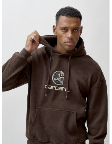 Мужской демисезонный спортивный костюм на флисе, коричневый, для спорта. в Тюмени