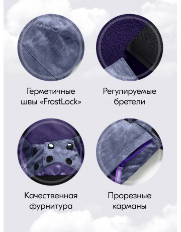 Фиолетовый горнолыжный костюм для девочки.