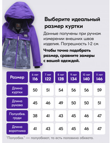 Фиолетовый горнолыжный костюм для девочки.