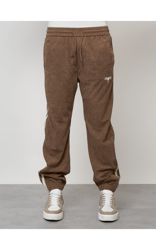 Мужской спортивный костюм из микровельвета, бежевый, для спорта. в Тюмени