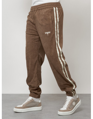 Мужской спортивный костюм из микровельвета, бежевый, для спорта. в Тюмени