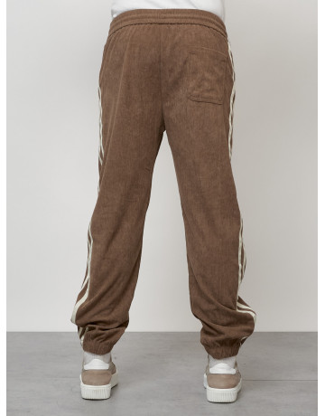 Мужской спортивный костюм из микровельвета, бежевый, для спорта. в Тюмени