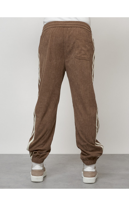 Мужской спортивный костюм из микровельвета, бежевый, для спорта. в Тюмени