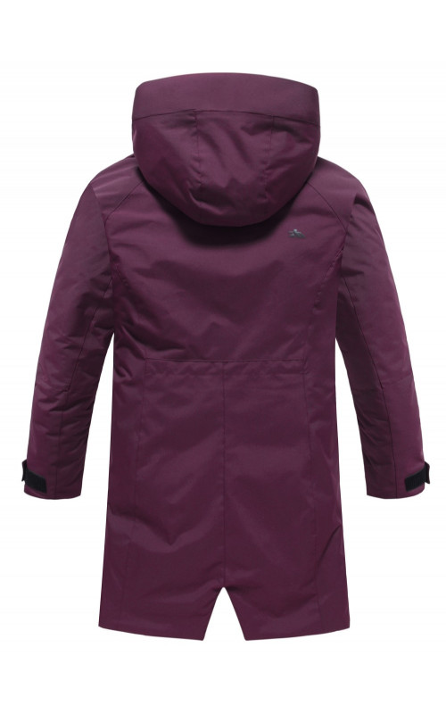 Женская зимняя парка с капюшоном, бордовая, для активного отдыха в Тюмени