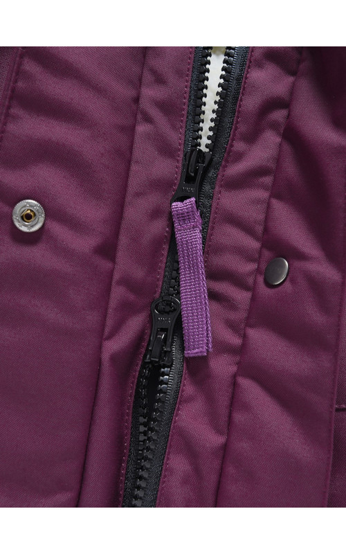 Женская зимняя парка с капюшоном, бордовая, для активного отдыха в Тюмени