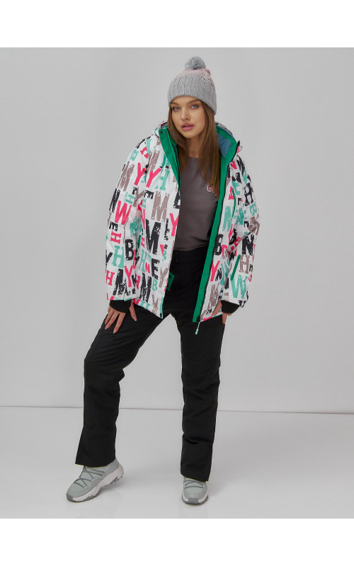 Женская горнолыжная куртка, цвет белый