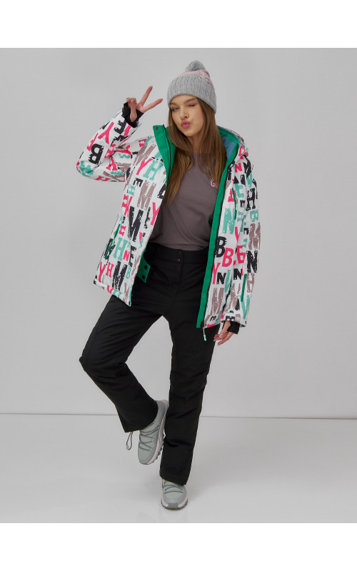 Женская горнолыжная куртка, цвет белый