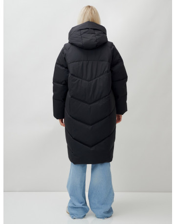 Женский длинный пуховик с капюшоном «Летучая мышь»