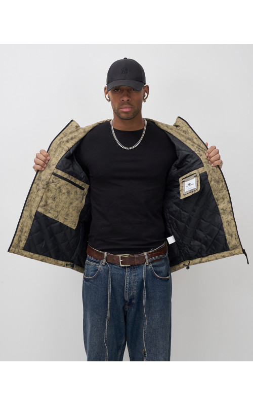 Мужская спортивная куртка для весны и осени, бежевый, для активного отдыха в Тюмени