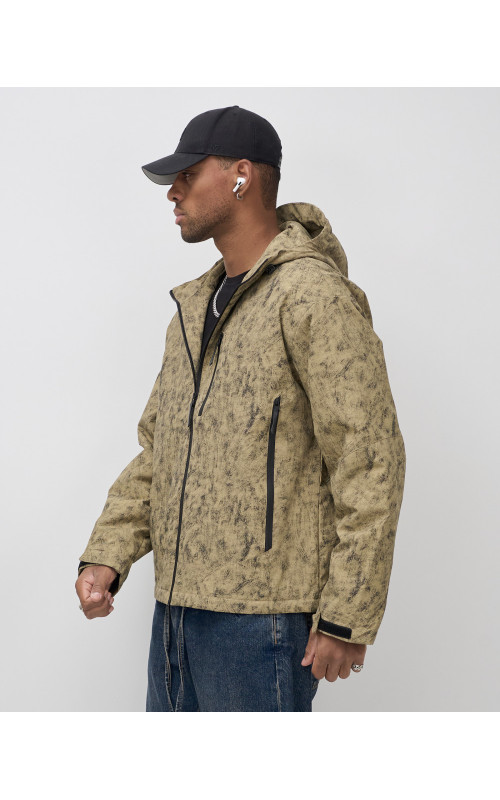 Мужская спортивная куртка для весны и осени, бежевый, для активного отдыха в Тюмени