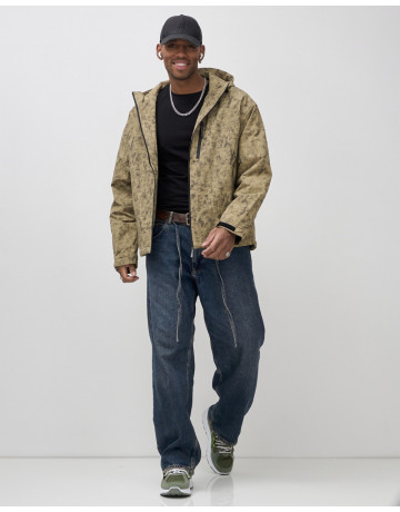 Мужская спортивная куртка для весны и осени, бежевый, для активного отдыха в Тюмени