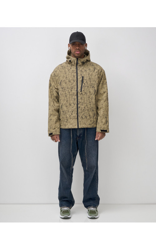 Мужская спортивная куртка для весны и осени, бежевый, для активного отдыха в Тюмени