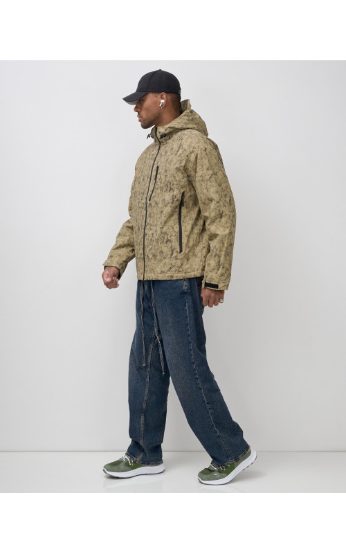 Мужская спортивная куртка для весны и осени, бежевый, для активного отдыха в Тюмени