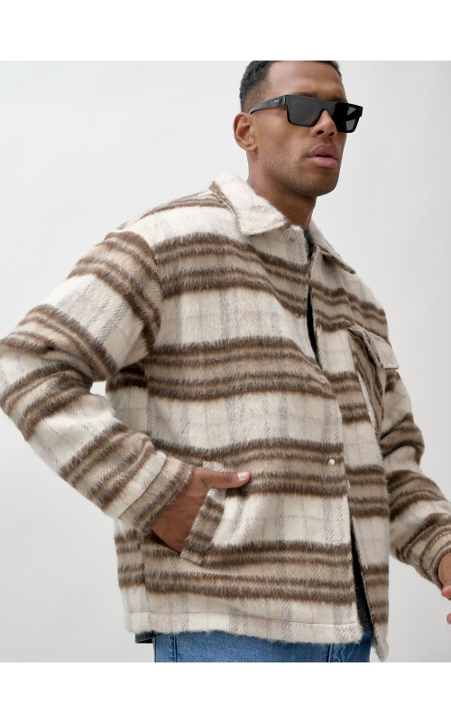 Ворсистая шерстяная рубашка для активного образа жизни