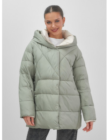 Тёплый женский пуховик с капюшоном для зимы большого размера.