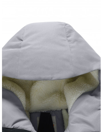 Зимняя мужская парка с капюшоном, серый, для активного отдыха в Тюмени